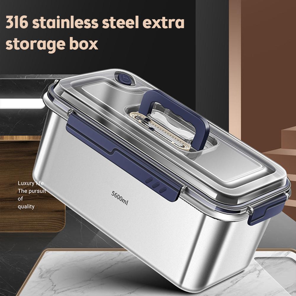 Food Storage Containers with Lids Airtight Food Grade 316 Stainless Steel Large Capacity Leakproof