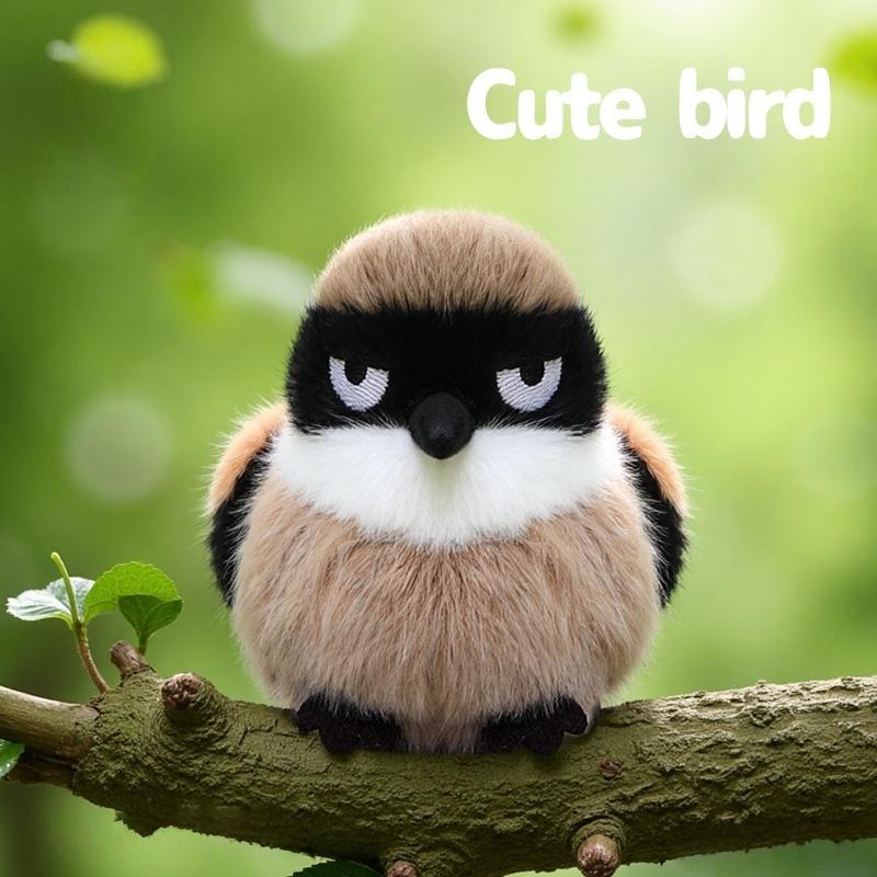 11cm Cartoon Lustige Vogelserie Plüschtiere Weich Niedlich Dschungel Braunrückiger Würger Kuscheltiere Perfekte Geburtstagsgeschenke für Kinder