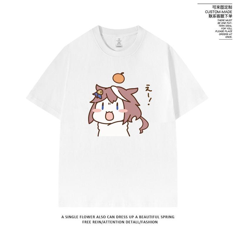 Umamusume Pretty Derby T Shirt Tokai Teio Cute Kawaii Cartoon Tshirt Summer Soft And Comfortable Cotton Short Sleeve