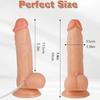 Realistic Water-Spray Silicone Dildo, Soft Skin Feel Penis Toy with Strong Suction Cup, G-Spot & P-Spot Stimulator for Couples
