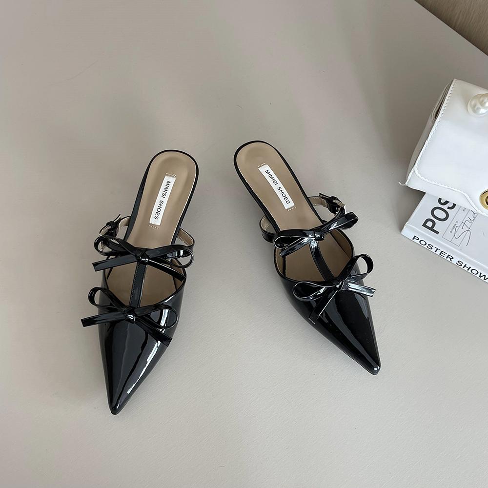 Модные повседневные женские тапочки с острым носком — фото 8