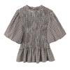 European and American Style, New Women's Clothing, Fashionable and Versatile Casual Temperament, Versatile Small Plaid Honeycomb Top