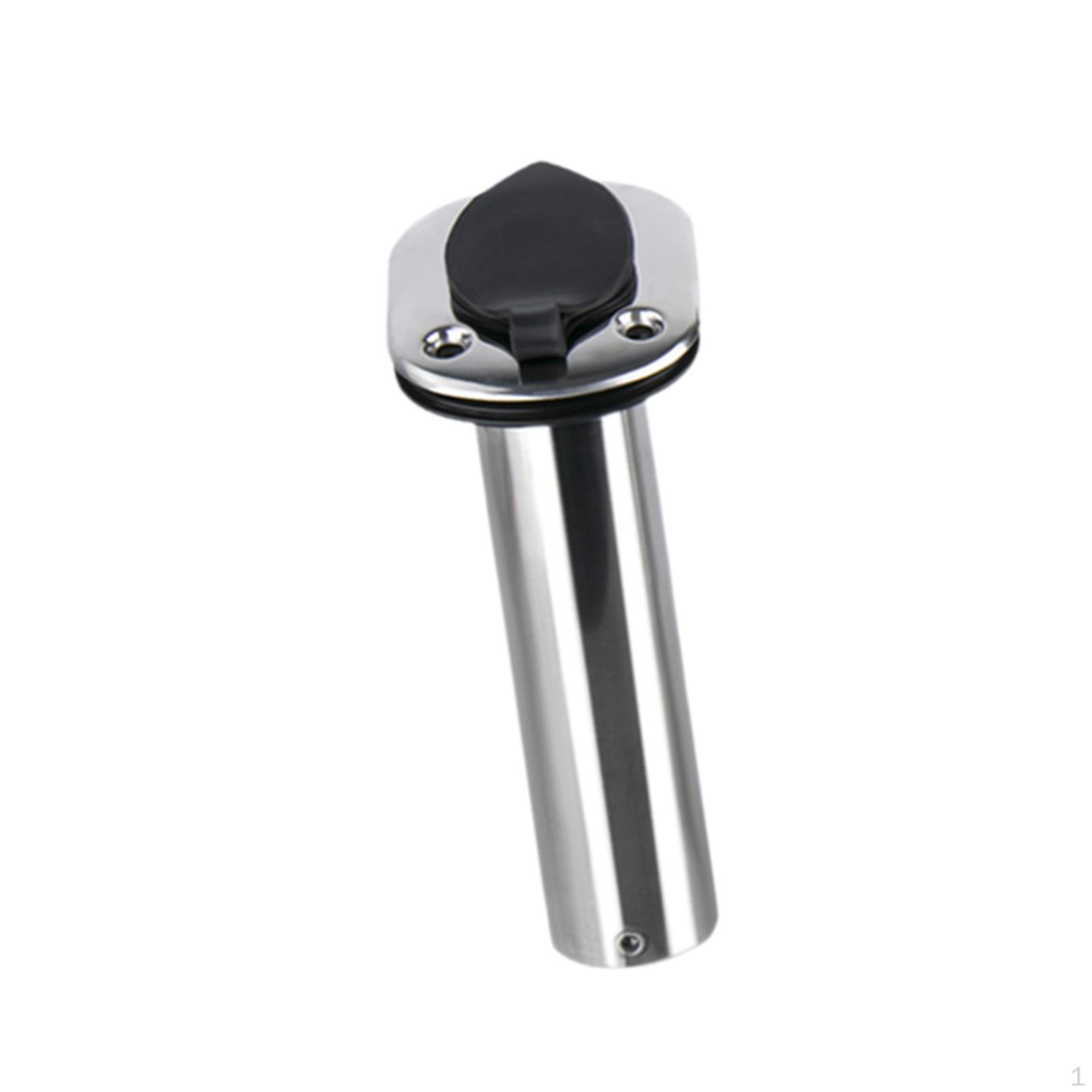 

Stainless Steel Fishing Rod Holder, Accessory, Rest, with Drain, Flush-mounted, Lid 15 degree