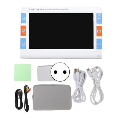 Digital Magnifier 7.0in Portable Grip Autofocus Dual Lens 2X To 32X Magnification 26 Color Modes