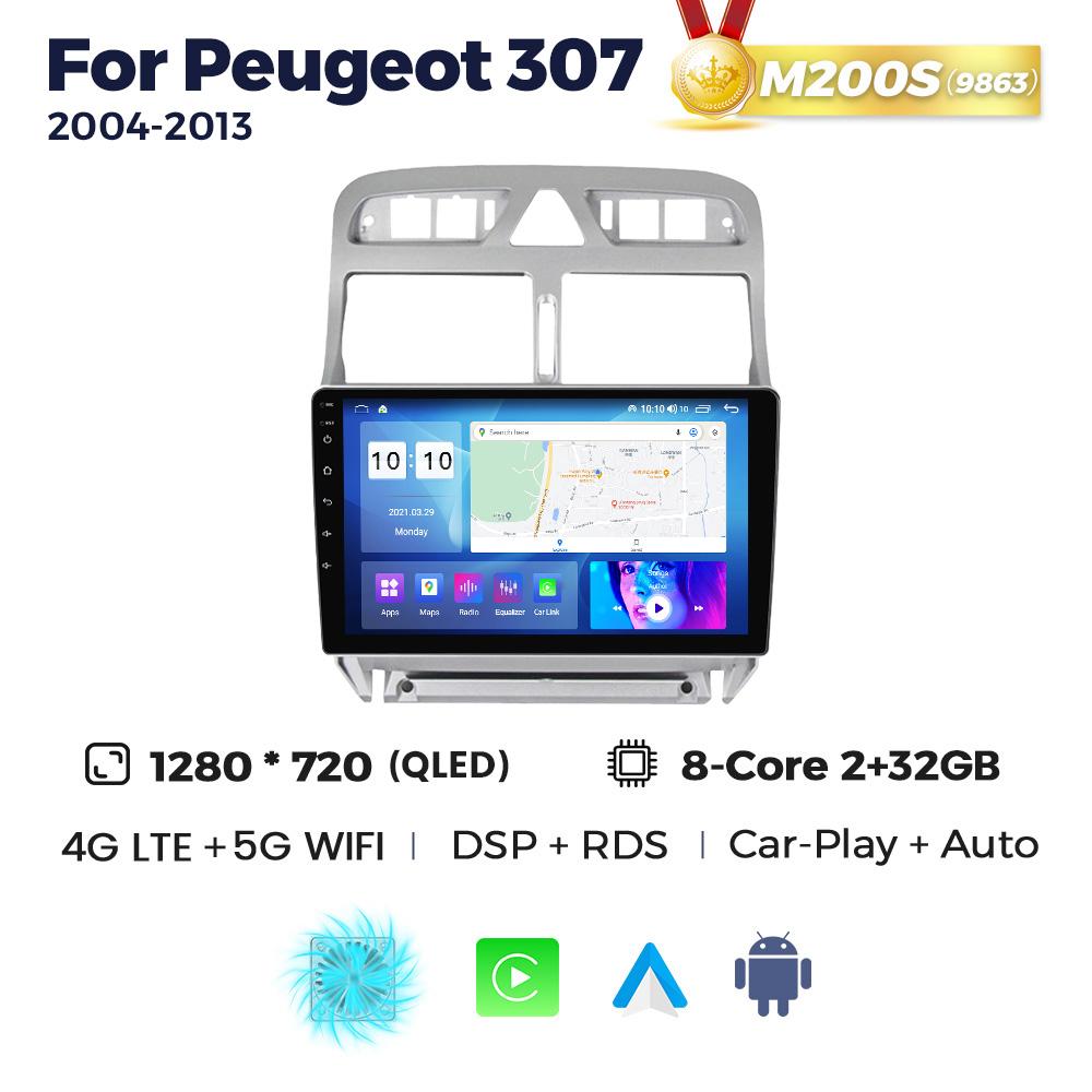 Navifly 9 Inch Intelligent Systems Multimedia Car Radio For Peugeot 307 307CC 307SW 2002-2013 Wireless Carplay Android Auto GPS