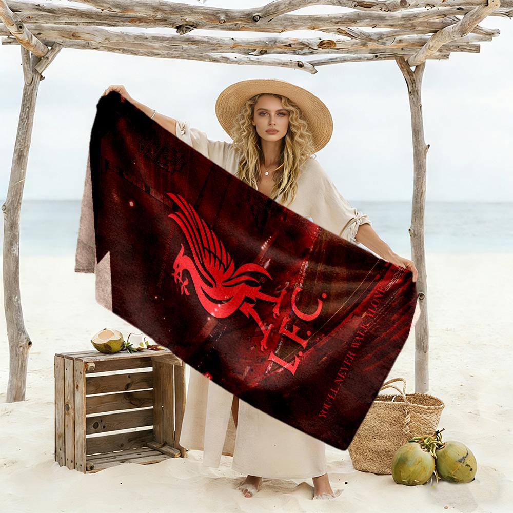 Liverpool Beach Towel Super Soft Microfiber Quickdry Fabric Comfortable Lightweight