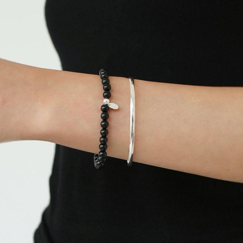 modernlike Silver 925 C Open Bangle Bracelet