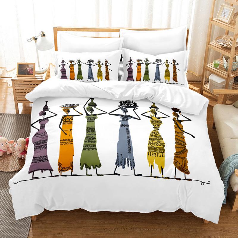Egyptian Printing Series Bedding 3D Digital Printing Three-Piece Set