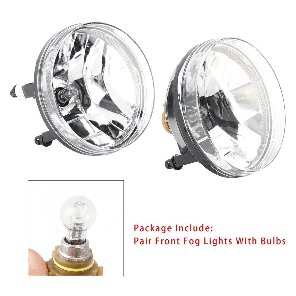 Pair Front Fog Lights Lamps With Bulbs For GMC Sierra 1500 2007-2013