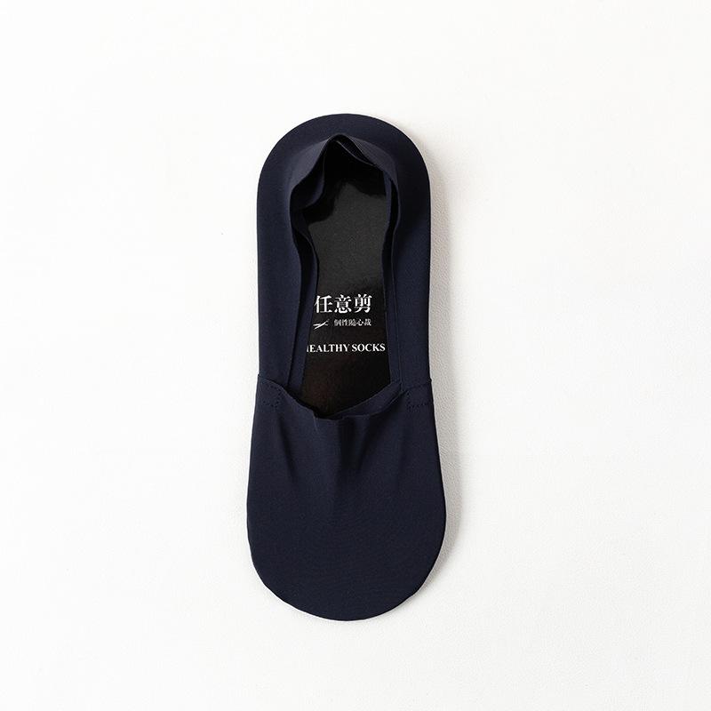 

Summer Socks, Men s Boat Socks, Thin Summer Ice Silk Sports Anti-slip and Non-dropping, and Shallow-mouthed Invisible Men s Short Socks 1 pair темно-синього кольору