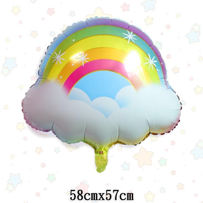 New Cartoon Rainbow Tassel Cloud Aluminum Film Balloons for Children's Day Birthday Party Decoration