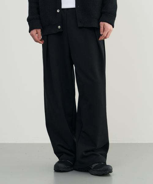 ARRAYED Comfy Reverse Pleated Sweatpants [Khaki]