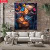 Cute Sleeping Kittens Tapestry Colorful Butterflies Cat Wall Hanging Aesthetic Nursery Room Decor Extra large size