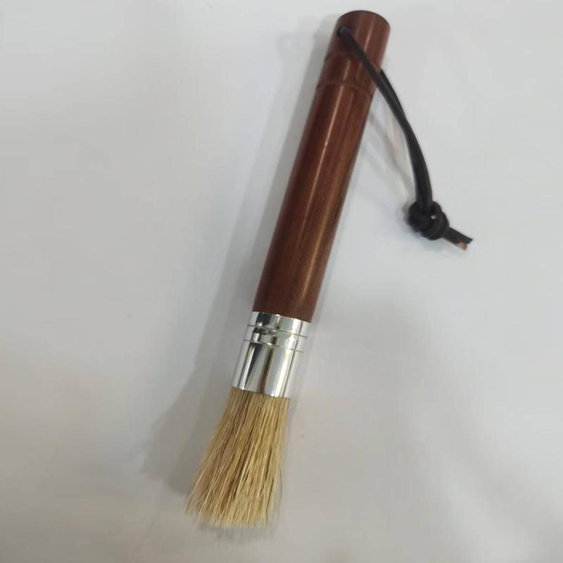 1Pc Coffee Powder Cleaning Brush Grinder Cleaning Brush Coffee Bar Wooden Handle Brush Bristle Brush Coffee Painting