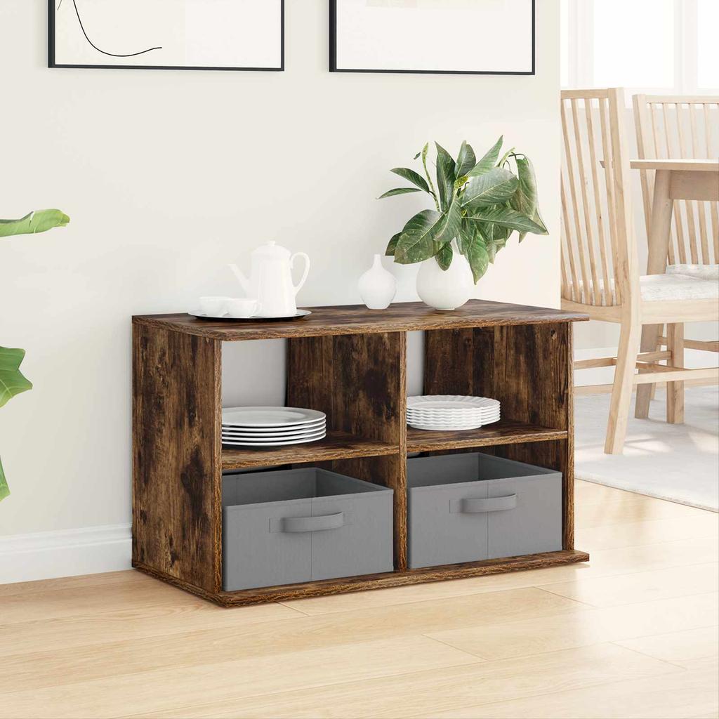 TV Stand with Drawers Smoked Oak 79 x 40 x 48 cm