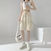 2024 New Cargo Women's Summer Shorts Casual Solid Color Girls Bermuda Shorts Knee Length Pants With Pockets