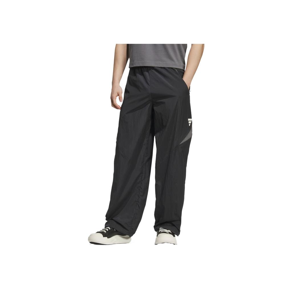 adidas Pantaloni Tuta Fos Future Style Comodi Moda Semplici Versatili Monocolore Pantaloni Casual Uomo Fondo Nero Bianco KB5953