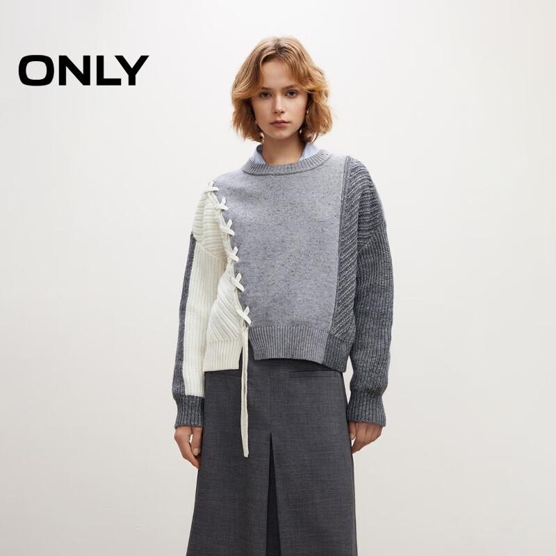 ONLY Women s Loose Drop-Shoulder Crew Neck Sweater M