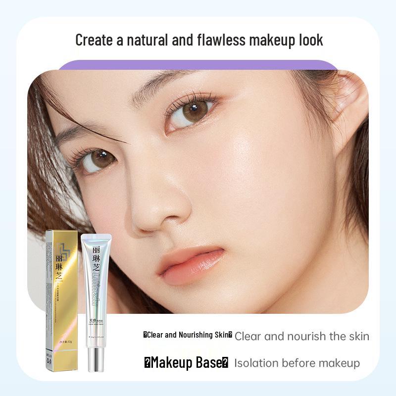 Lilin Zhi Waterproof Primer: Light-Sensing, Long-Lasting, Pore Invisible, Hydrating, and Clear for a Bare Face Finish.