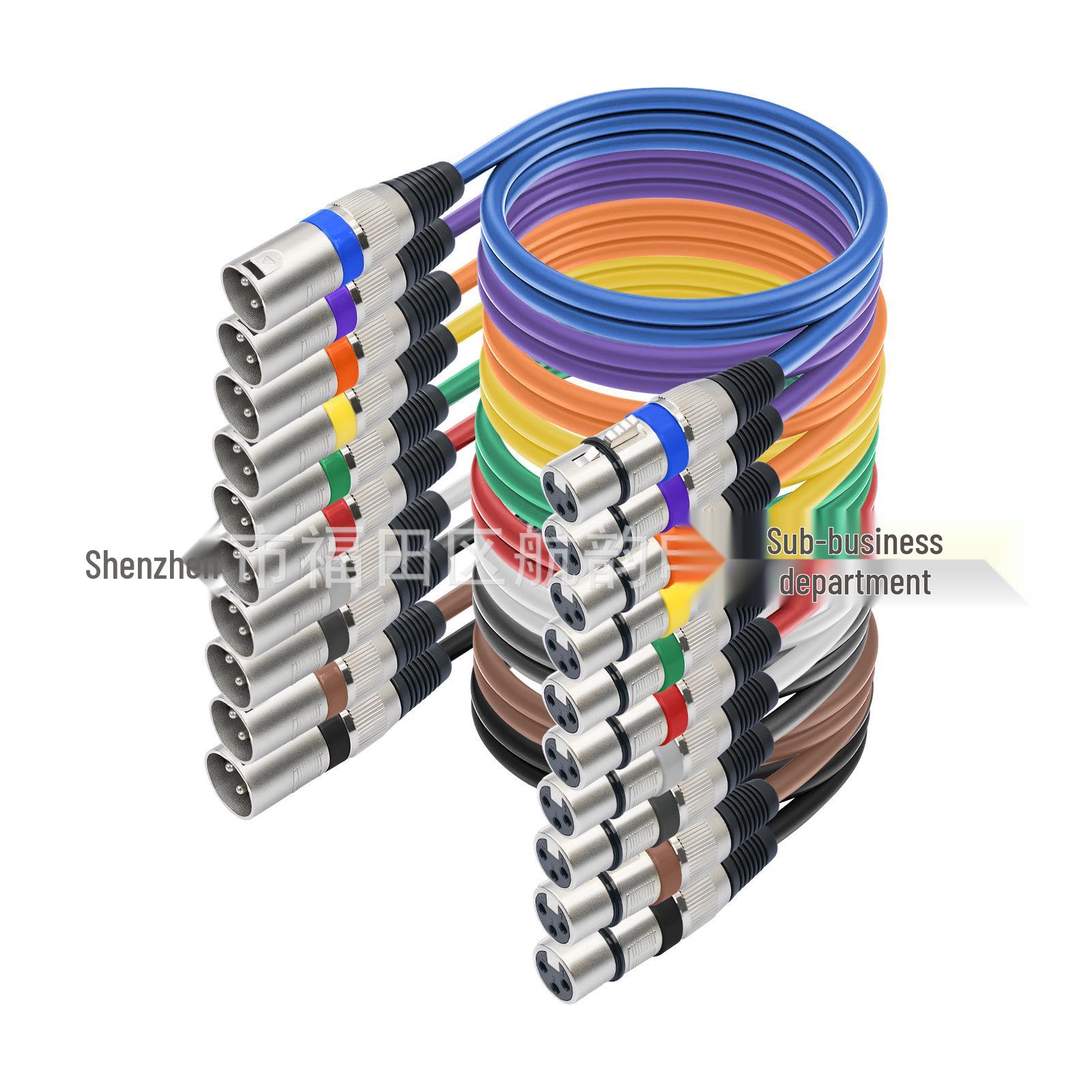 

In-Stock Colored Canon XLR Balanced Audio Cable, Male to Female Three-Core. 30cm білий