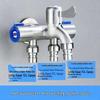Robinet pour machine à laver ZISIZ en acier inoxydable 1 sortie 3 voies