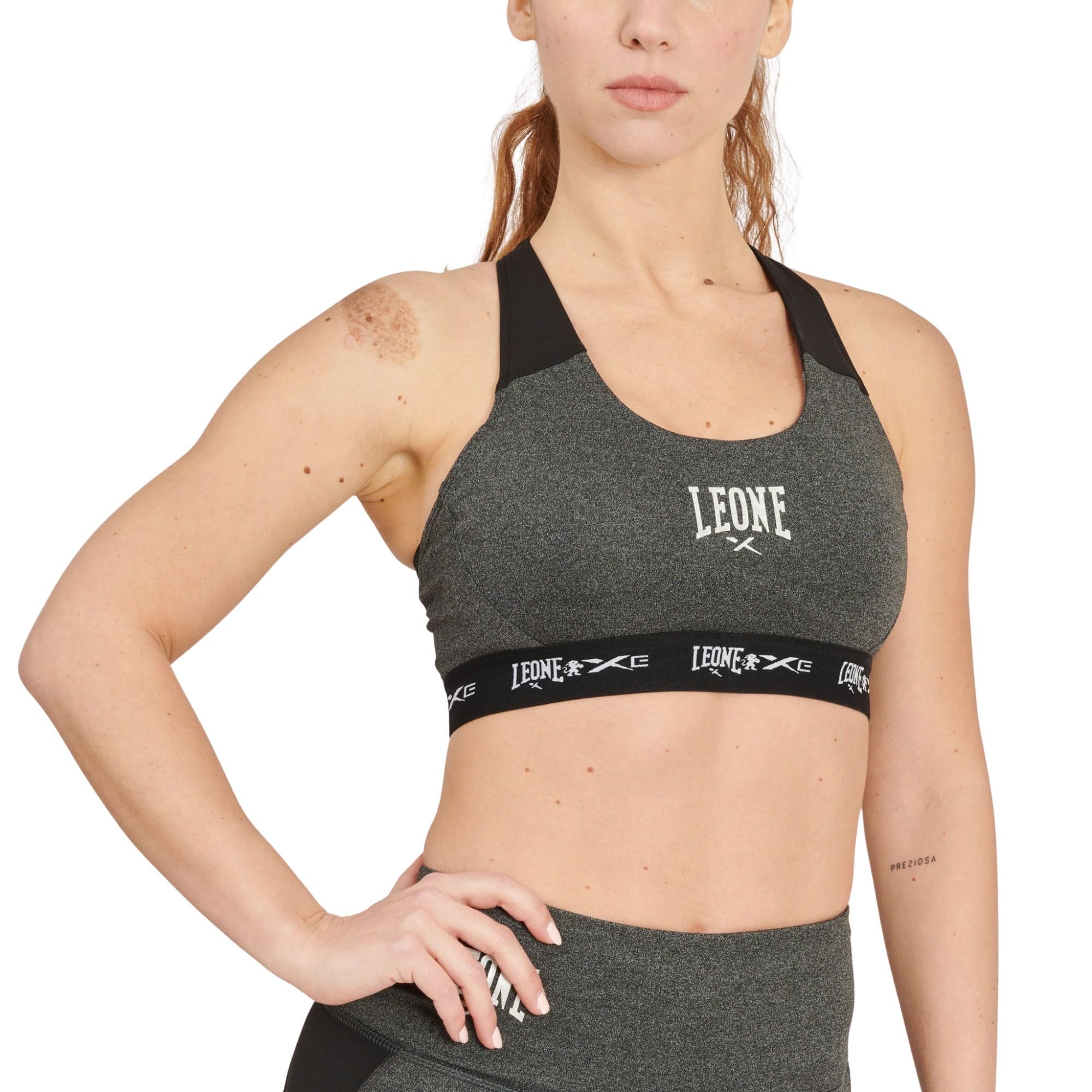 

Leone 1947 Melange Sports Training Dark Gray Melange Women s Bra,