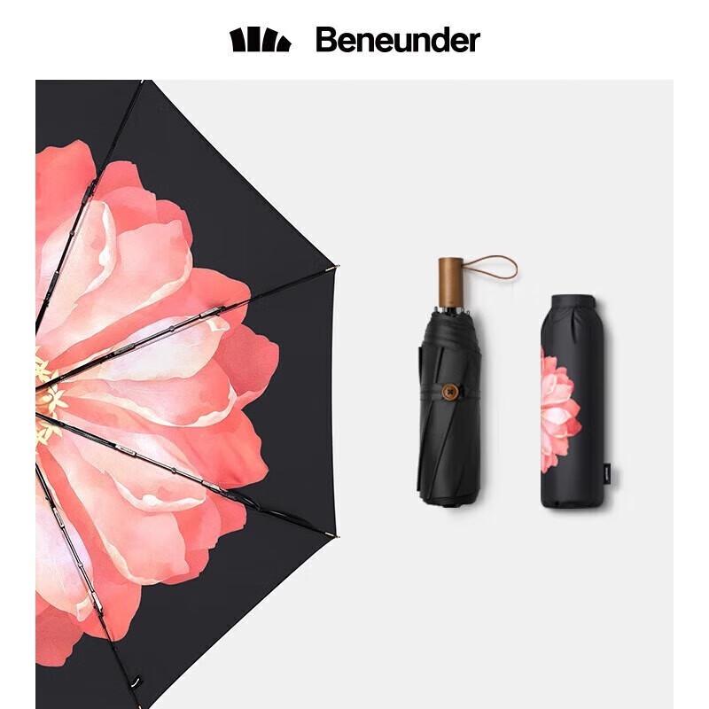 Beneunder Double-Layer Triple-Fold Sun & Rain Umbrella