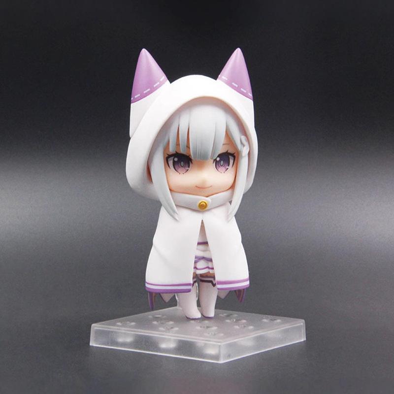 Met betrekking tot:Zero Emilia 751 Q Versie Nendoroid Beweegbare Anime Figuur Met Gezichtswissel Speelgoed Schattige Pop Verzamelobject Bureau Decoratie Cadeaus