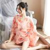 Sexy underwear women's Japanese retro printing kimono hollowed waist passion uniform temptation plus size fat MM
