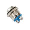 12V Tlačítkový spínač 16mm Kovový Vodotěsný Nárazuvzdorný