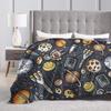 Weltraum Planeten Raketen Super Weiche Decke Kinder Plüsch Bettwäsche Überwürfe Lustige Heimdeko Flanell Tagesdecke Sofa Bettbezug