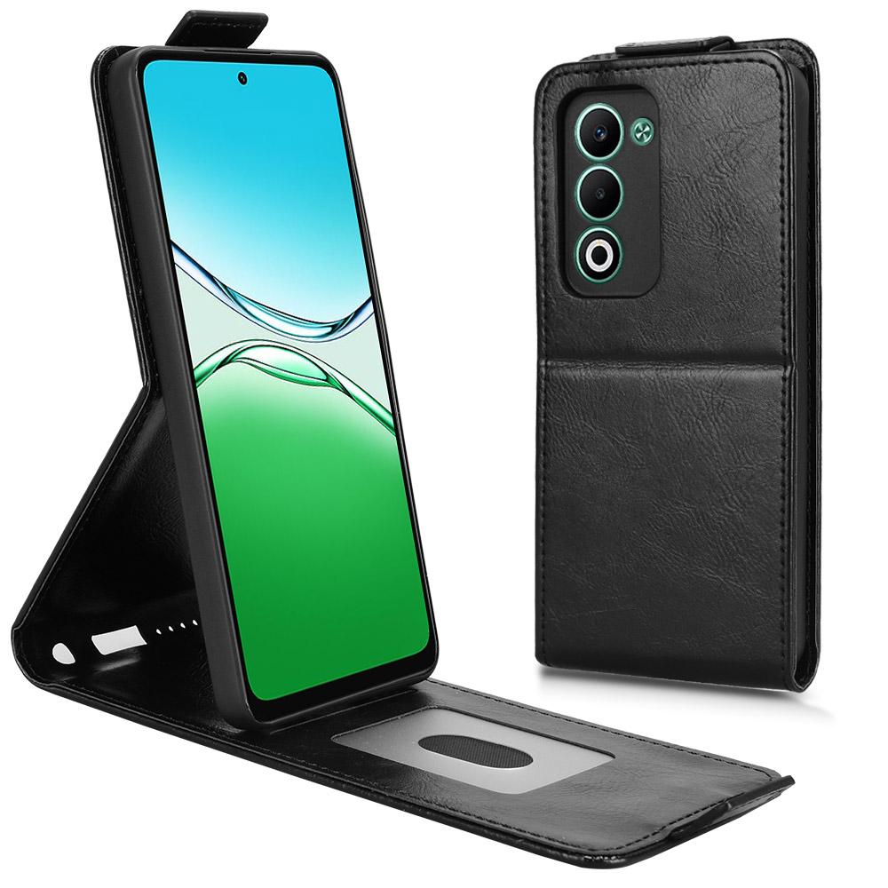 For Oppo A5 5G CPH2735/A5 4G CPH2727 Støtteetui Magnetisk lås Vertikal flip Telefondeksel i skinn med kortholder