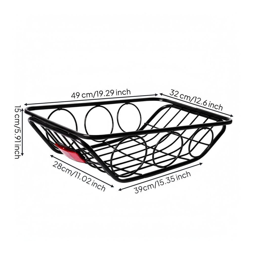 Rear Bike Basket with Reflector Long-Lasting Carrier Stable for Grocery Shopping