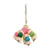 Parrot Chewing Toy Colorful Safe Relieve Anxiety Hanging Parrot Sepak Takraw Toy for Birds Parrots