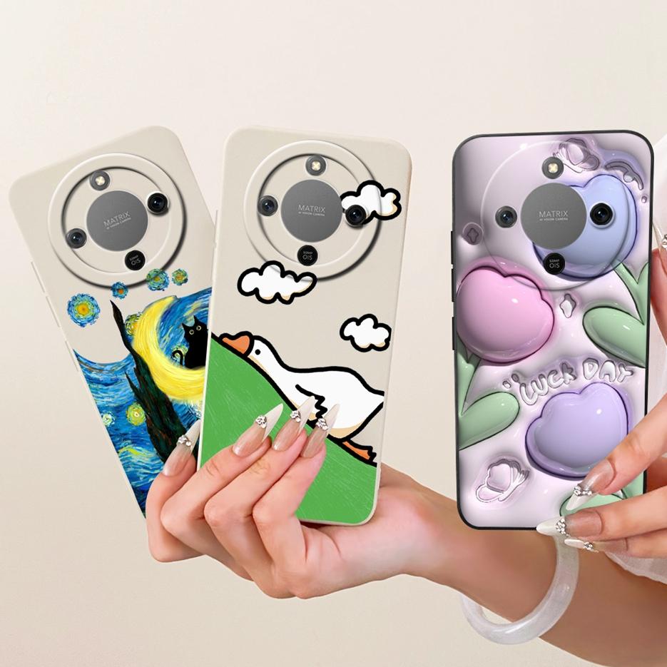 For Honor Magic 8 Lite Case Honor X9d MTN-NX1 Cute Dog Panda Cartoon Cover Silicone Case For Honor X70 X 70 HonorX9d Soft Fundas