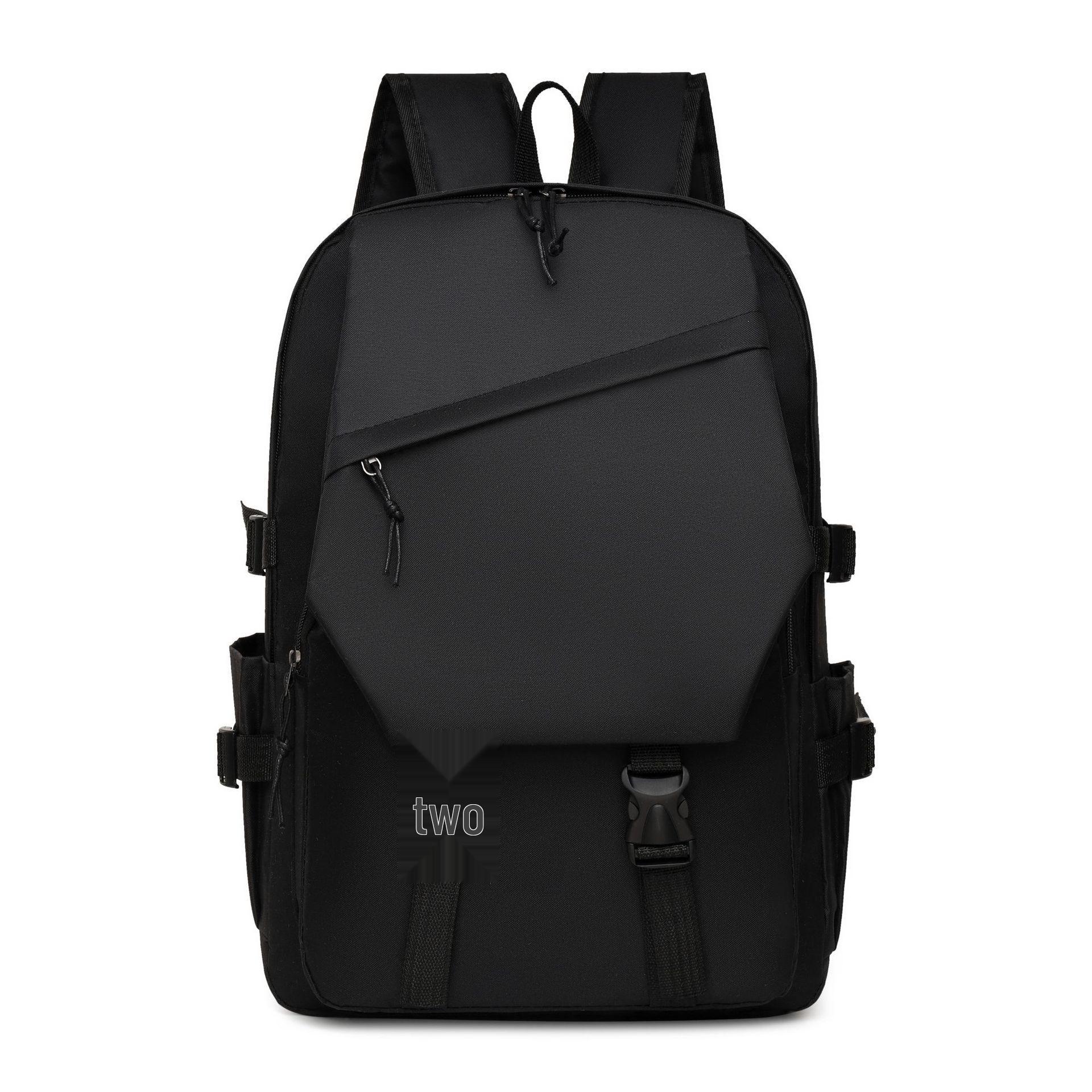 

Мужской минималистичный рюкзак в корейском стиле большой вместимости для путешествий и школы чёрный