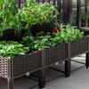 Plastic Raised Garden Bed with Legs Raised Planter Box with Drainage Holes Raised Bed Propagation Box for Indoor and Outdoor Use