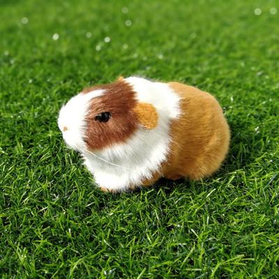 Soft Simulation Fur Guinea Pig Lifelike Plush Toy New Stuffed Animal Figurine  Kids Gift