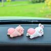 Panda Pig Car Ornaments Cute Cartoon Decorative Accessories Car Interior Ornaments  Car Decoration