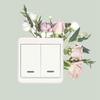 1 pcs Fresh Wall Sticker Floral Green Leaf Switch Sticker Sticker Gifts Plant Decal Home Decor