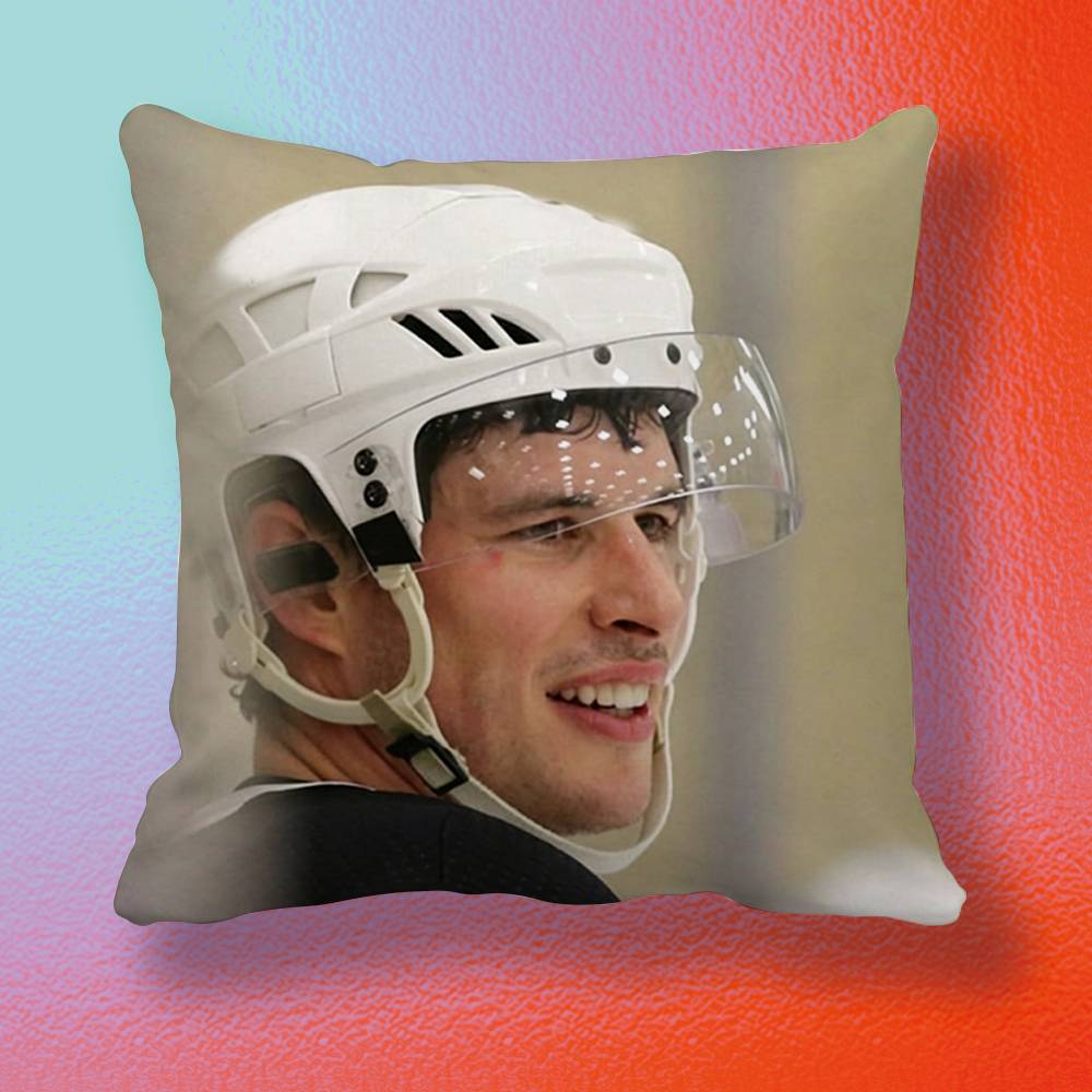 Hockey Player Sidney CCrosby Pillow cover Soft Microfiber Pillowcase Home Sofa Decor Surprise Decorative printed