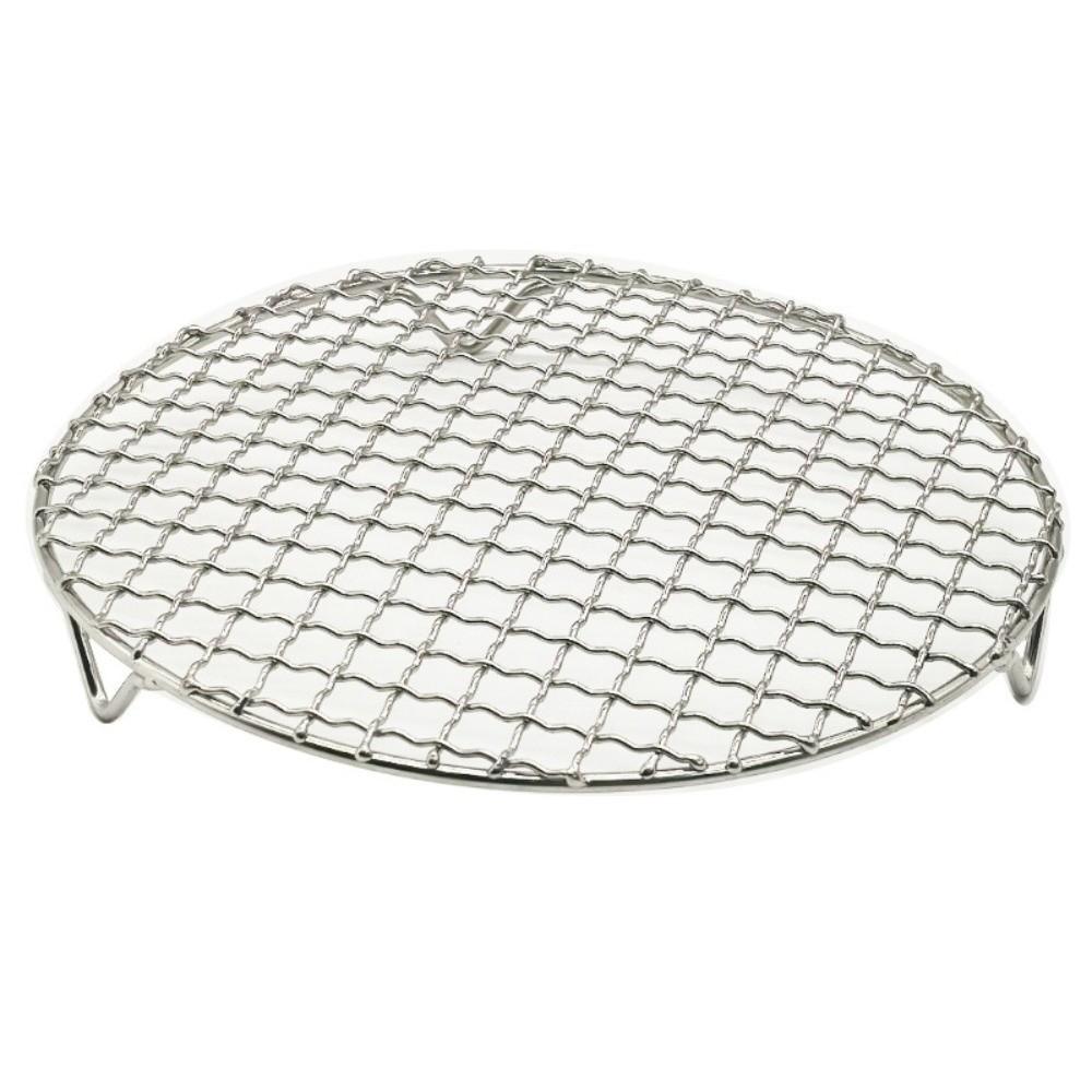 Round Shape BBQ Net Stainless Steel Air Fryer Rack Grilling Mat Baking Rack  Oven Use