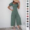 2023 Women's Cross-Border Fashion Printed Summer Jumpsuit with Long Pants