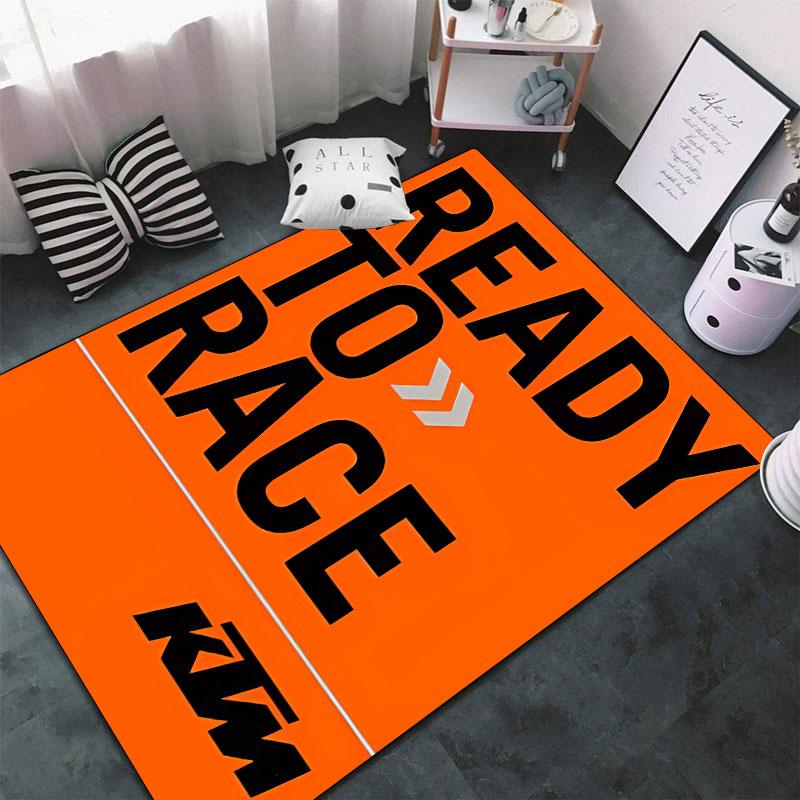 Ktm Ready Race Logo Decal Carpet Printing Living Room And Bedroom Mats Protective Pad Bathroom Mat Dormitory Decoration