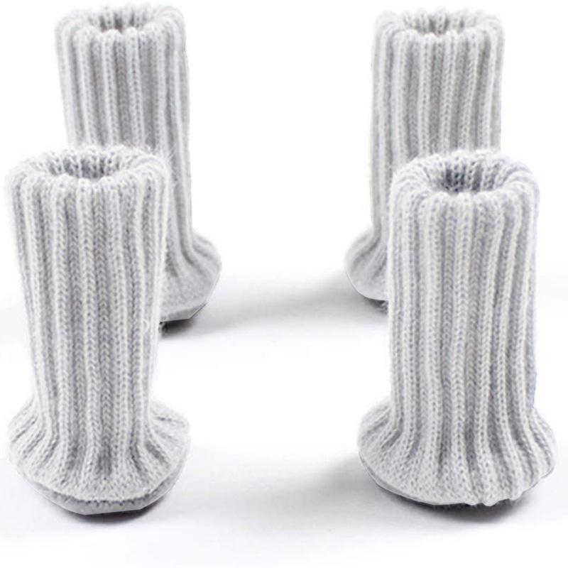 4pcs Table Leg Socks Chair Knitted Furniture Sock Floor Protectors  Furniture Legs Table Chair Leg Protector Cover For Furniture