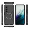 For Xiaomi Redmi 15 5G (Global) (169mm) Magnetic Case WANLONFENG DJ Series PC TPU Phone Cover with 2Pcs Tempered Glass Film