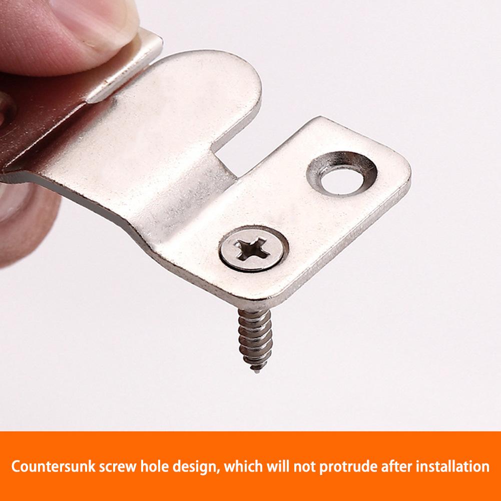 Steel Interlock Hanging Buckle Flush Mount Connector Hooks Wall Furniture Bracket Wit L5Z0