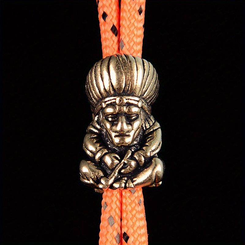 Indiański Starszy Wódz Mosiężna Koralik Noża DIY Bransoletki Breloczek Akcesoria Ręcznie Robiony Tkany Sznurek Wisiorek Retro Zawieszki