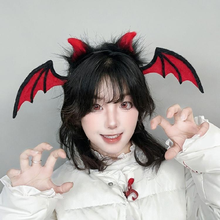 1Pc Devil Costume Accessories Devil Horn Headband Devil Tail for Halloween Masquerades Carnivals Birthday Party Cosplay