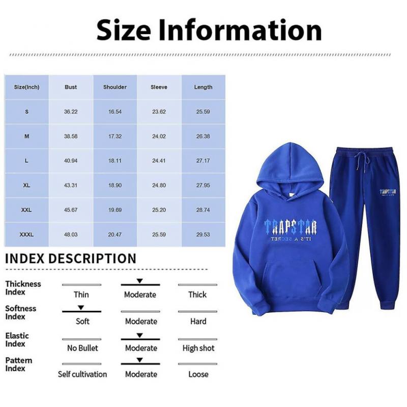 Jogging Suit For Men And Women, Tracksuit With Trapstar Print, Unisex Sports Suit Set